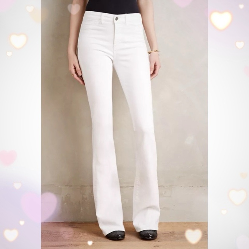 MiH Marrakesh High Rise White Kick Flare Jeans